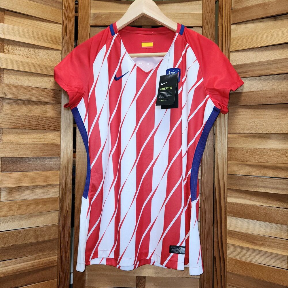 NWT Nike Dri-Fit Short Sleeve Madrid Soccer Football Shirt Women L Polyester